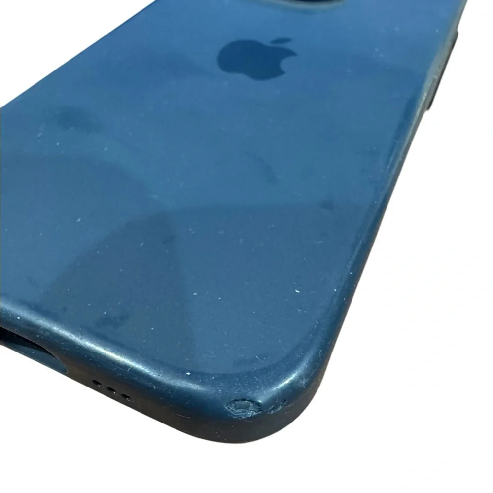 iPhone 15 Pro Silicone Case with MagSafe - Storm Blue. Used.